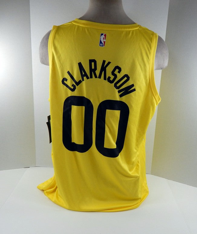 2022 Mens Utah Jazz Jordan Clarkson #0 Replica Yellow Jersey Fanatics NWT 2XL 7S Pic2