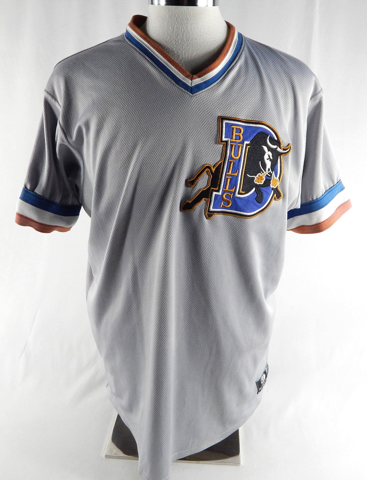 2022-24 Durham Bulls #22 Game Used Grey Jersey Name Plate Removed 46 DP89575