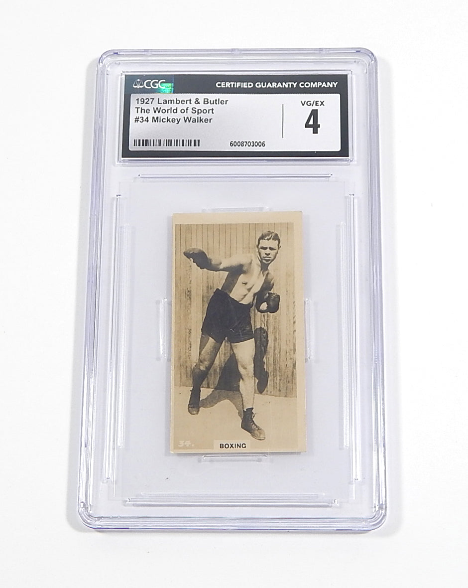 1927 Lambert & Butler The World of Sport Mickey Walker #34 CGC 4