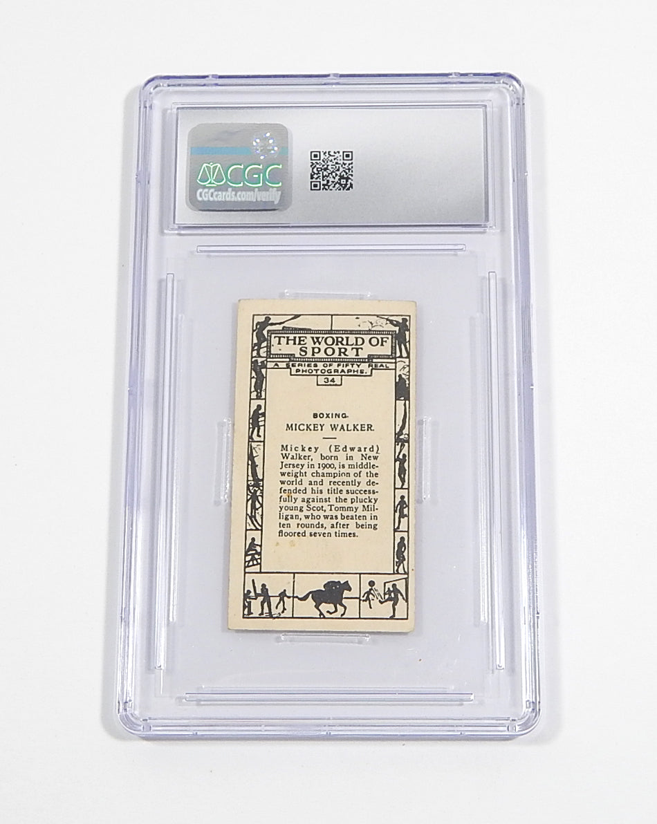 1927 Lambert & Butler The World of Sport Mickey Walker #34 CGC 4 Pic2