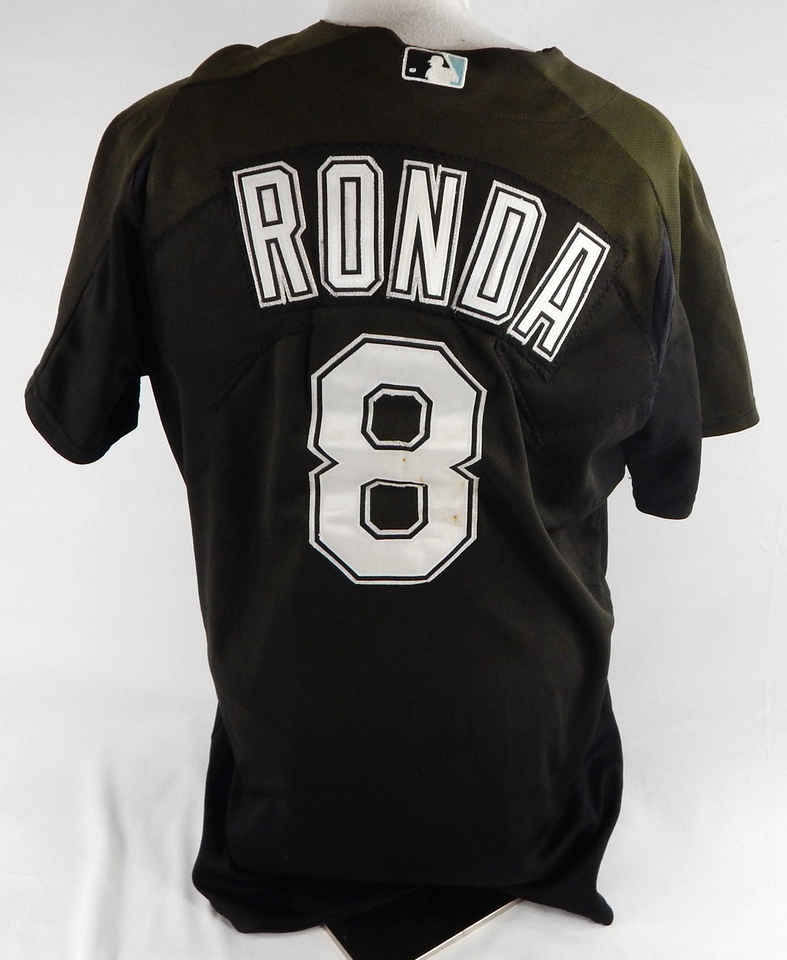 2003-06 Florida Marlins Willy Jo Ronda #8 Game Used Black Jersey BP L 910 Pic2