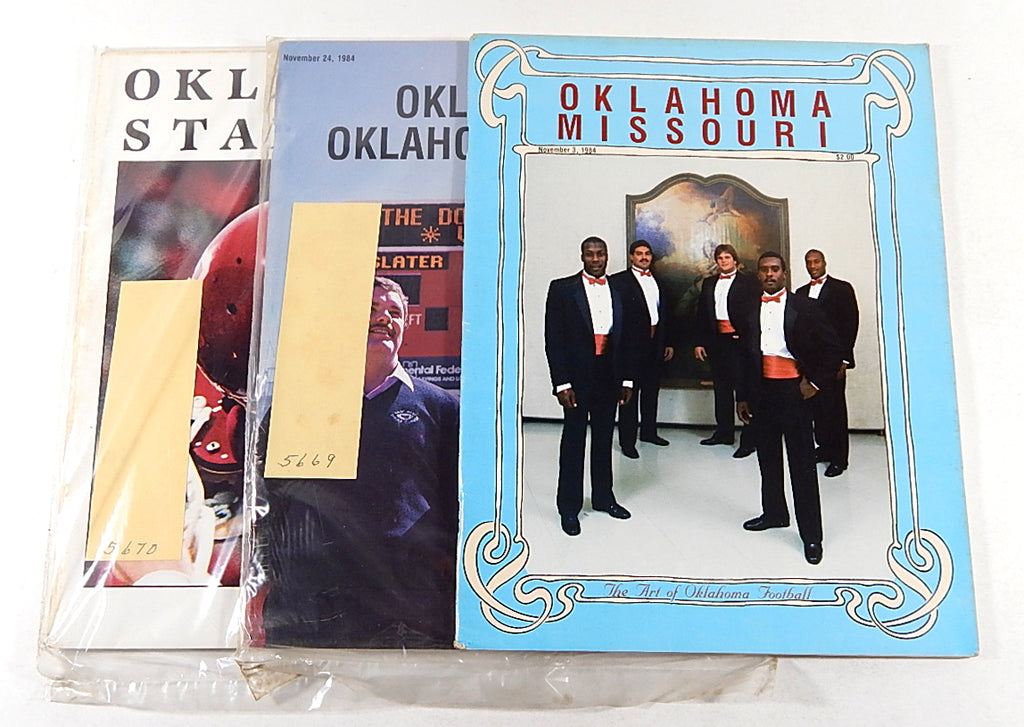 Lot of (3) Different 1984 Oklahoma College Football Programs