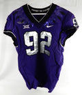 2019-24 Texas Christian TCU Frogs #92 Game Used Purple Jersey Football NP R 46 1