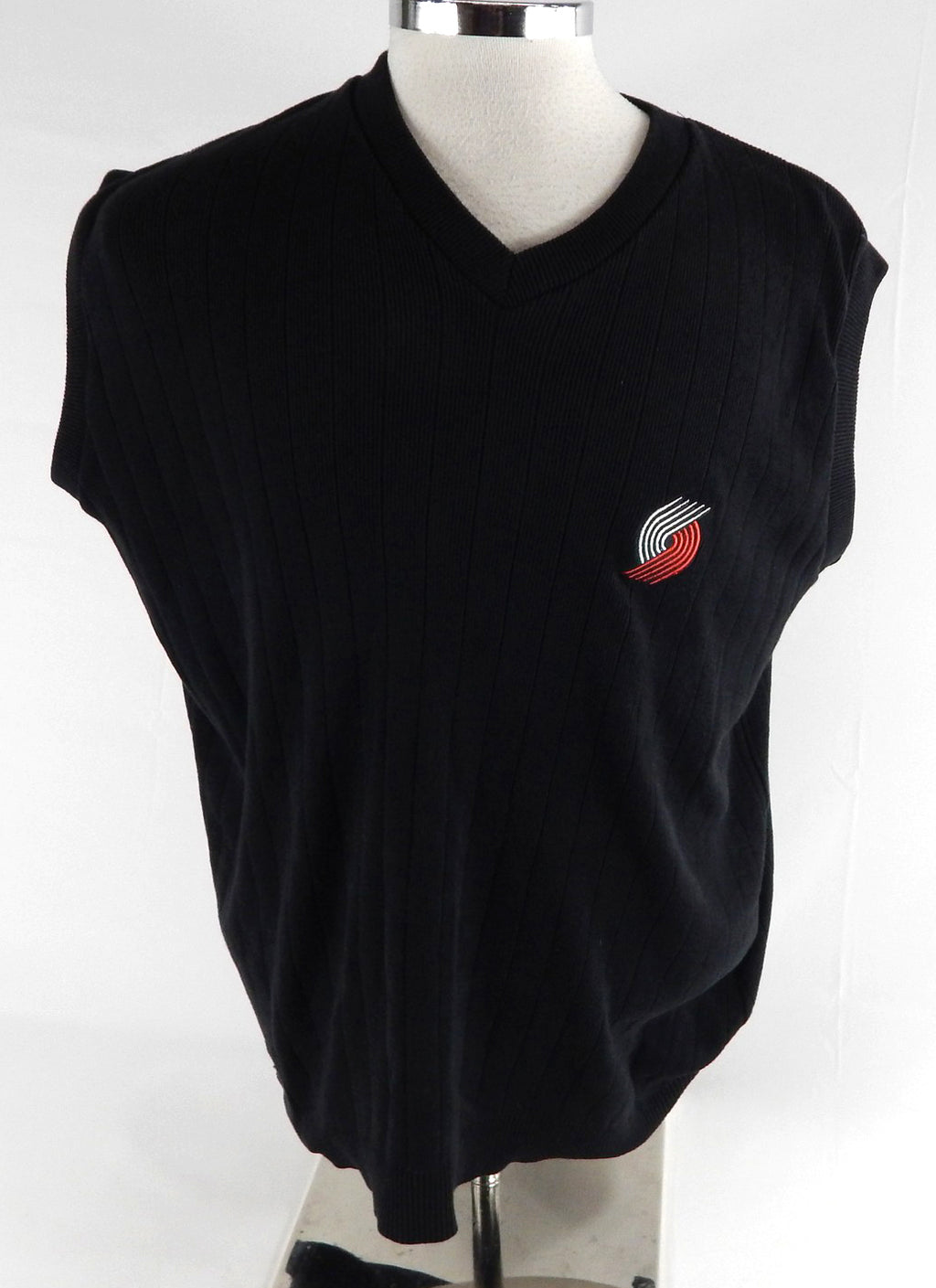 2004-06 Portland Trailblazers # Team Issued Black Sweater Vest Shirt XL 720