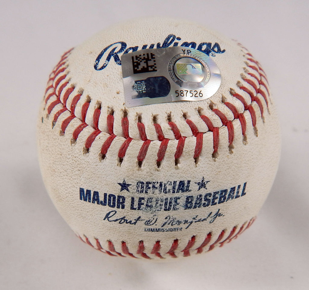 2023 Reds Nationals Game Used Baseball Jordan Weems Tyler Stephenson StrikeOut