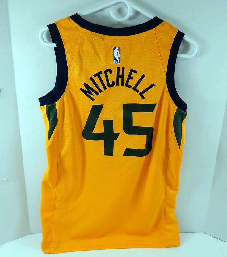 2019 Youth Utah Jazz Donovan Mitchell #45 Swingman Yellow Jersey Nike NWT S 17S Pic2