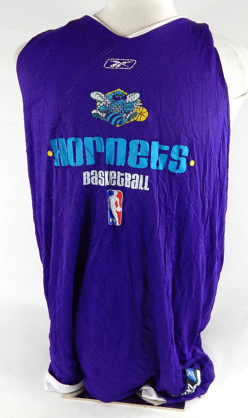 2002-06 New Orleans Hornets #1 Game Used Purple Practice Jersey 3XL 022
