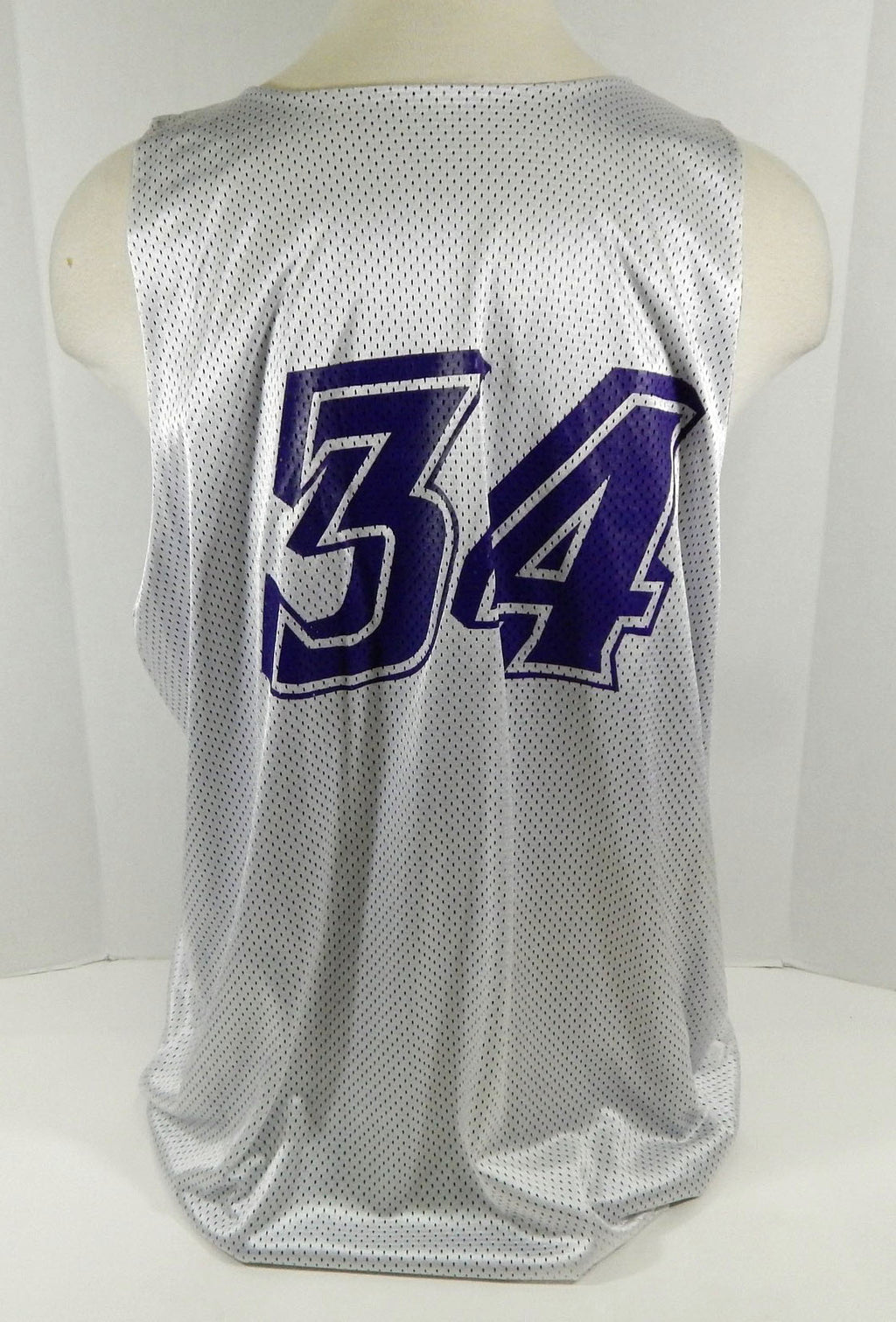 Utah Jazz #34 Game Issued White/Purple Reversible Practice Jersey DP15074 Pic2