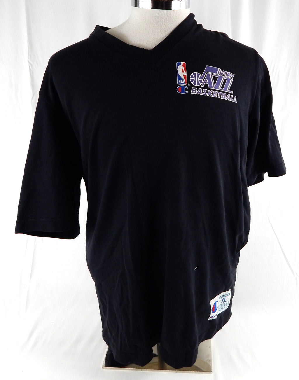 1994-95 Utah Jazz John Crotty #25 Game Used Black Training Shirt XL 563