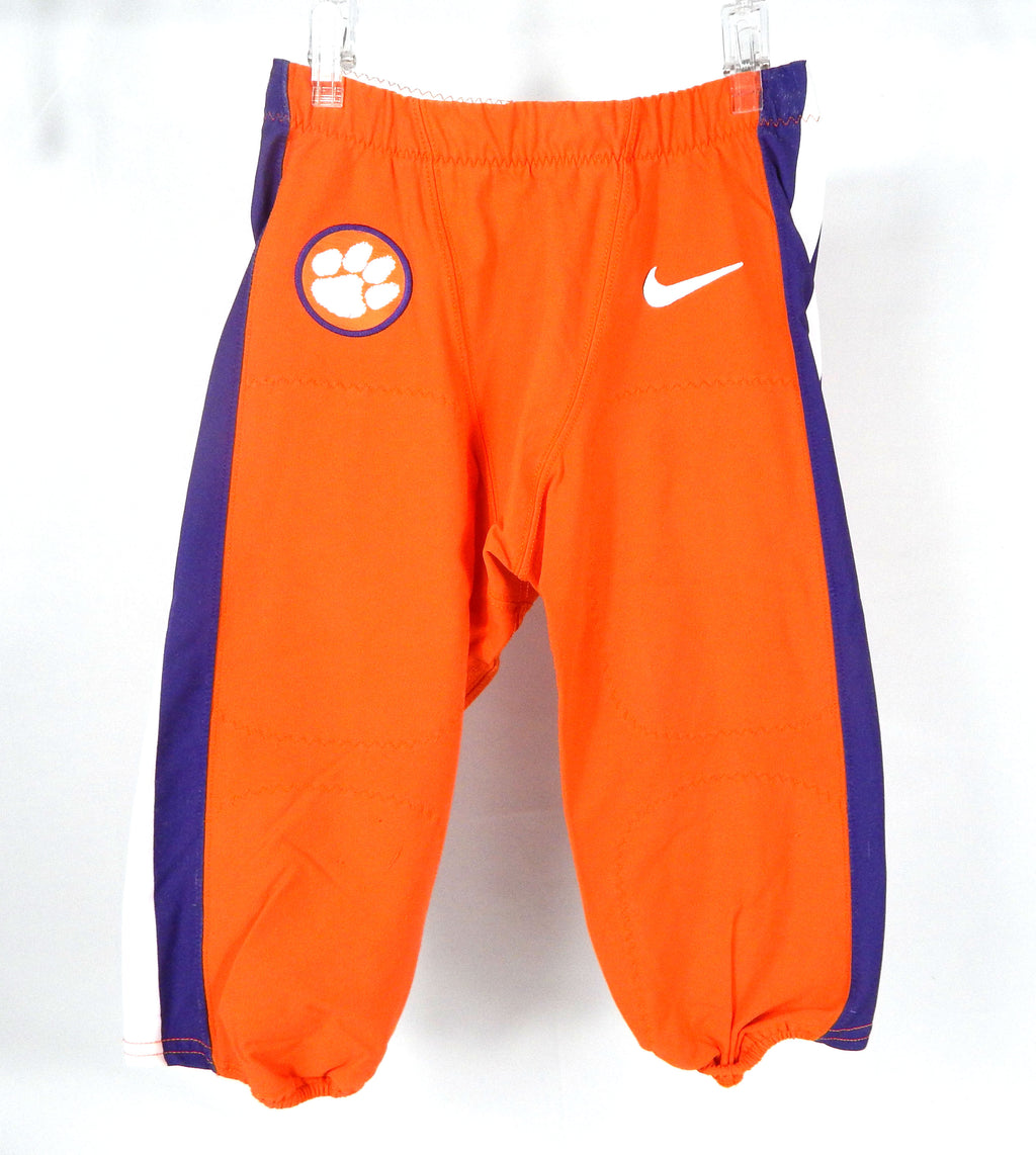 2016-18 Clemson Tigers Game Issued Pos Used Orange Game Pants Nike 32 023S