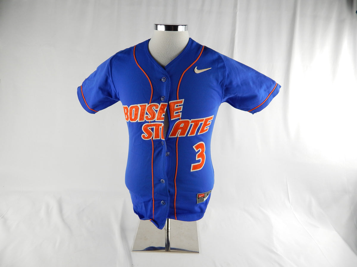 2000's Boise State Broncos #3 Game Used Blue Jersey Softball S 151