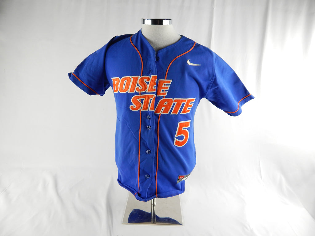 2000's Boise State Broncos #5 Game Used Blue Jersey Softball M 152