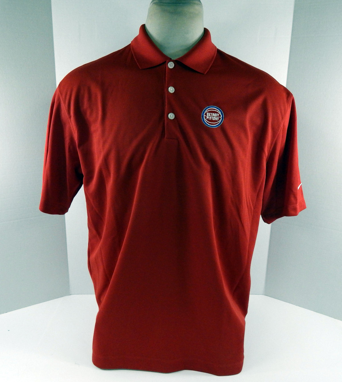 2017-18 Mens Detroit Pistons Authentic Red Polo Shirt Nike Golf NWT L 357S