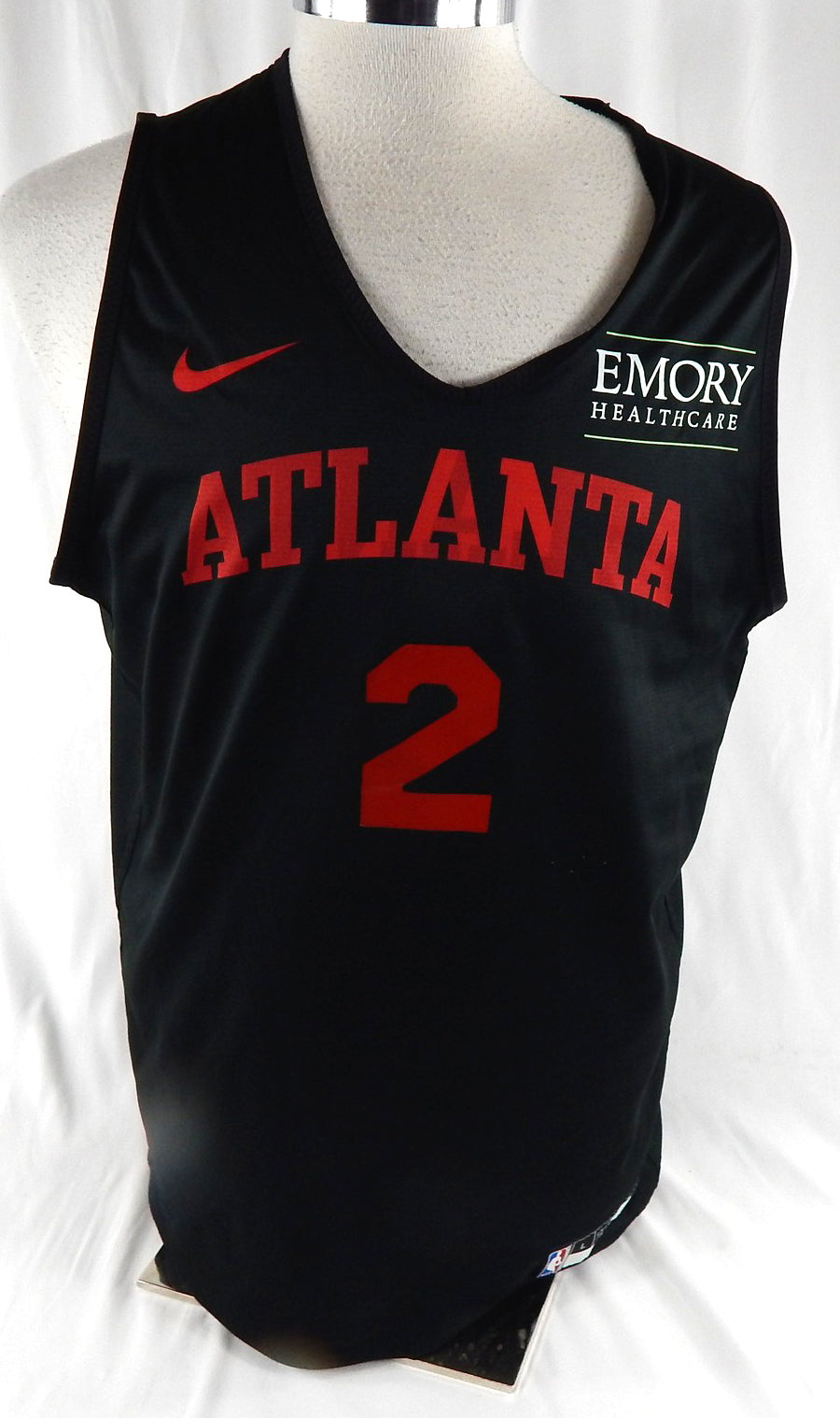 2025-26 Atlanta Hawks Keaton Wallace #2 Game Used Black Practice Jersey L 036