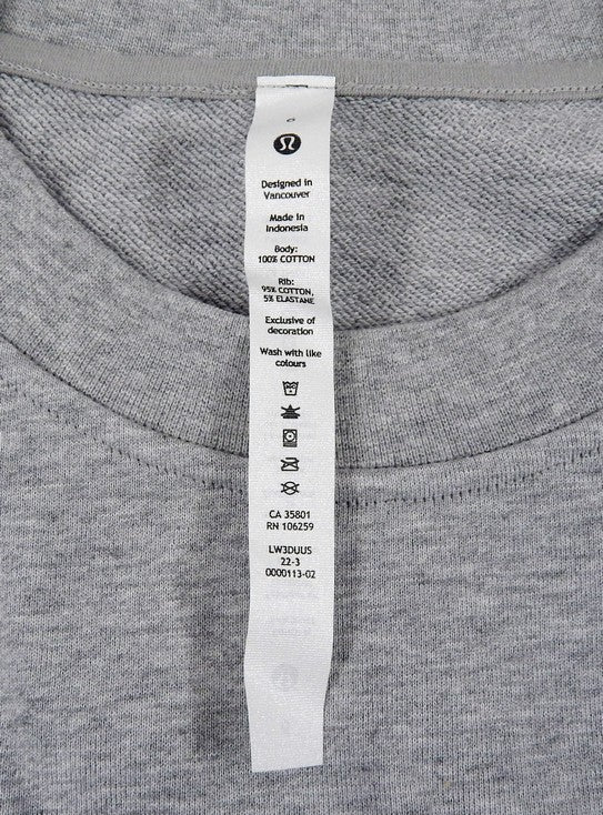 2020 Womens Utah Jazz Authentic Grey Oversized Crewneck Shirt Lululemon NWT 6 2S Pic2