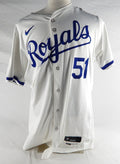 2024 Kansas City Royals Brady Singer #51 Game Issued White Jersey 46 073
