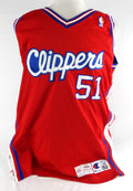 1995-96 Los Angeles Clippers Keith Tower #51 Game Used Red Jersey 48 724