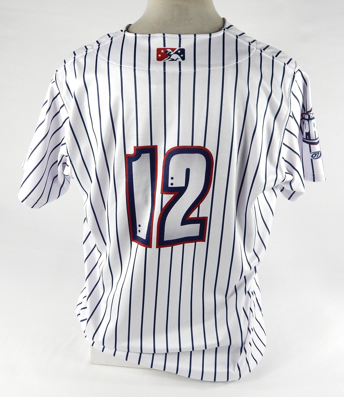 2023 Round Rock Express #12 Game Issued Pos Used White Jersey Marvel Defenders 0 Pic2
