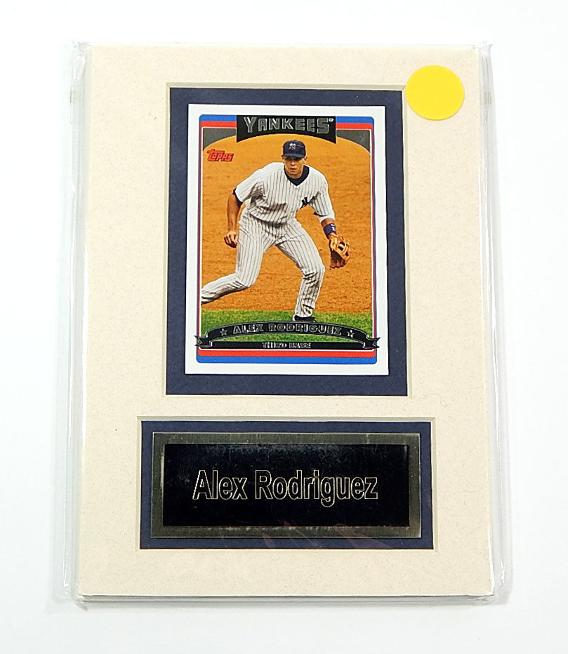 Alex Rodriguez Yankees Matted Trading Card & Name Plate 5 x 7 Ideal For Framing