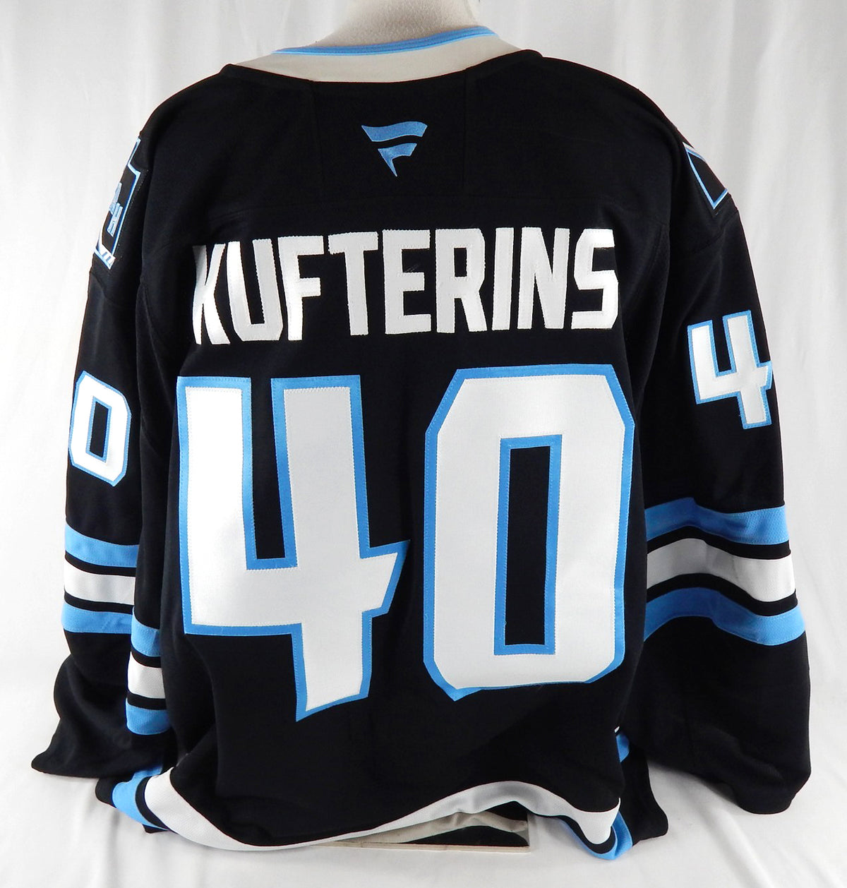 2025-26 Utah Mammoth Ivans Kufterins #40 Game Issued Black Jersey 58G 343 Pic2