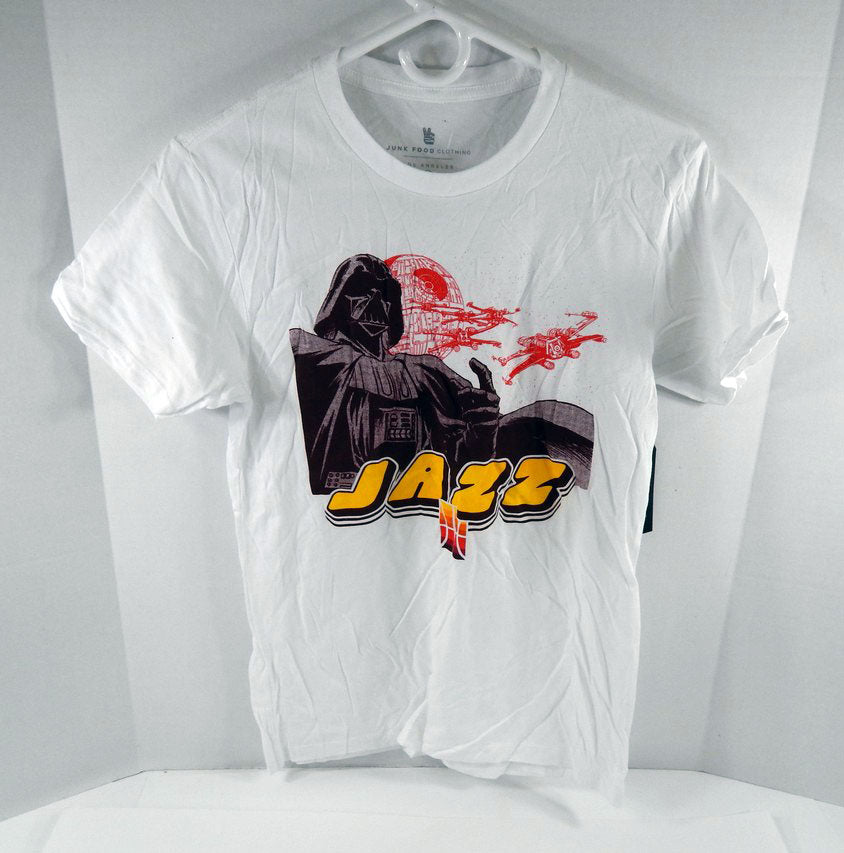 Mens  Utah Jazz  # Authentic White T-Shirt Star Wars Dark Side NWT XS  714635S