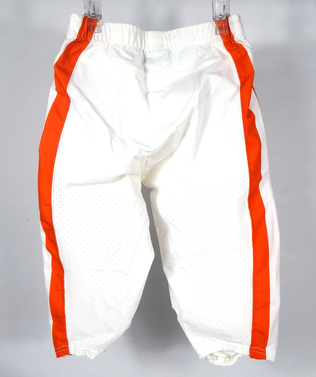 2016-18 Clemson Tigers Game Issued Pos Used White Pants Orange Nike 28 030S Pic2