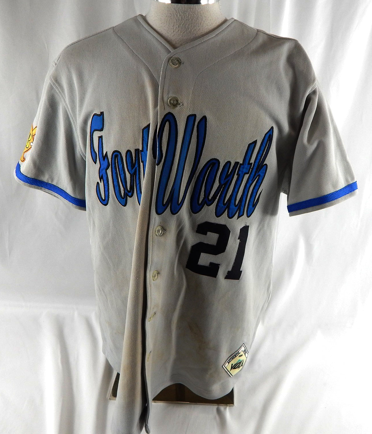 Fort Worth Cats Oscar Garcia #21 Game Used Grey Jersey ULB XL 115
