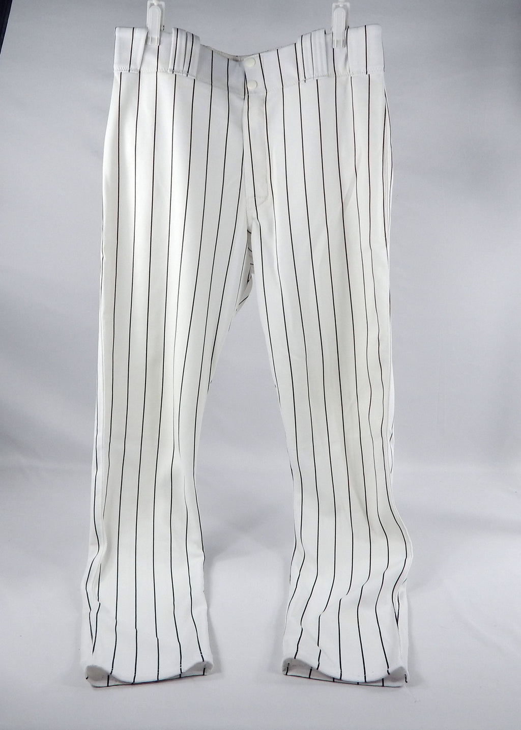 2005 Florida Marlins Game Used White Pinstripe Pants 34-35-33 958