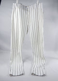 2005 Florida Marlins Game Used White Pinstripe Pants 34-35-33 958