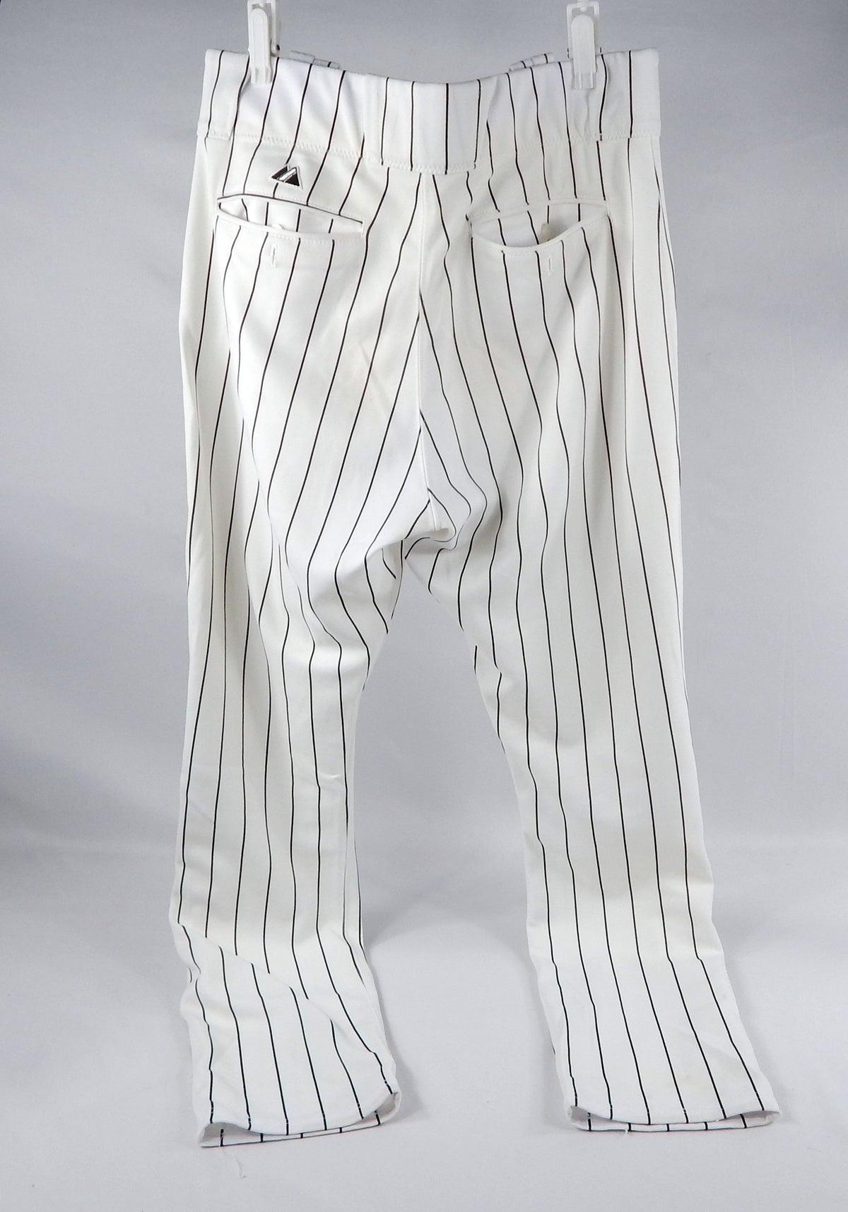 2005 Florida Marlins Game Used White Pinstripe Pants 34-35-33 958 Pic2