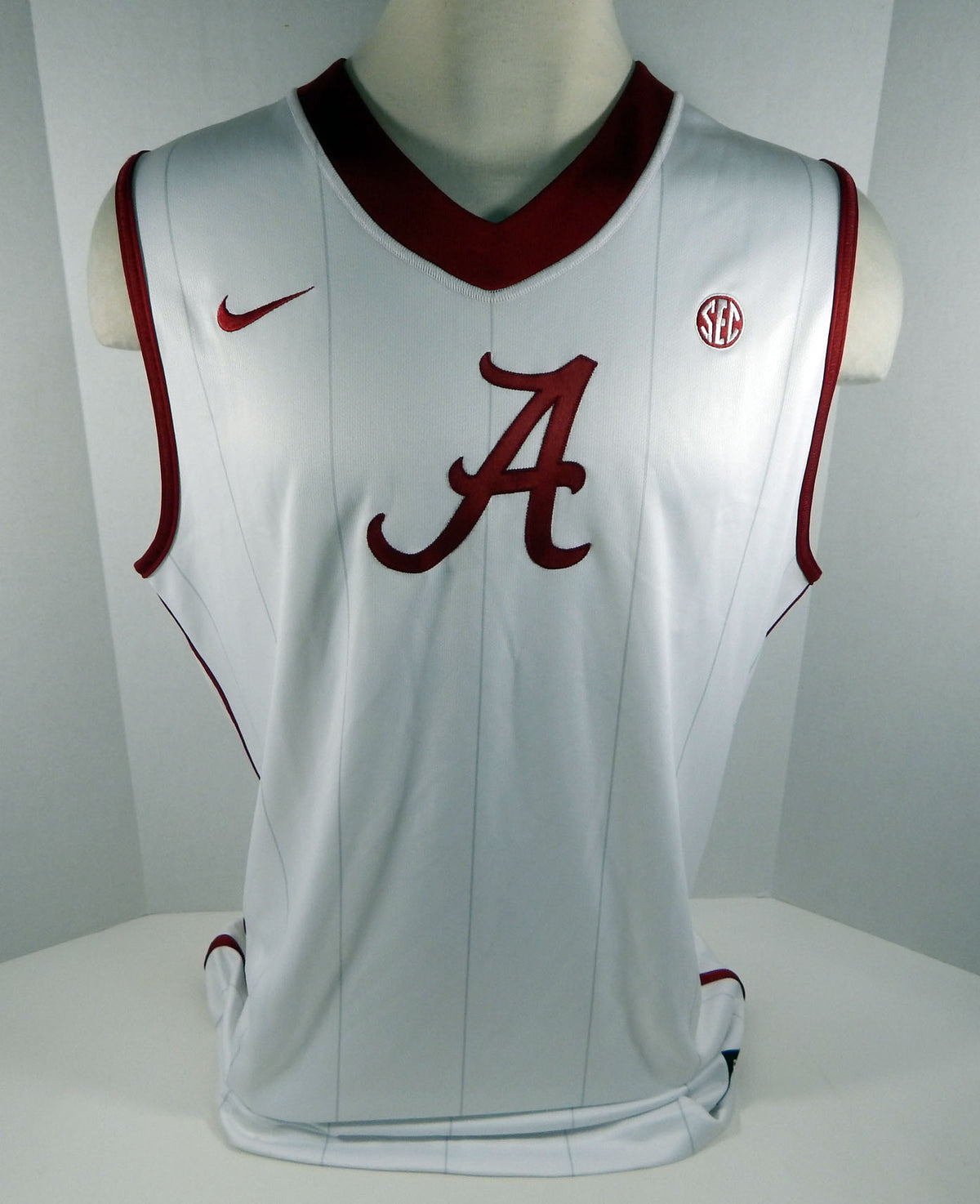 2011-12 Alabama Crimson Tide Blank # Game Issued White Jersey BAMA00215