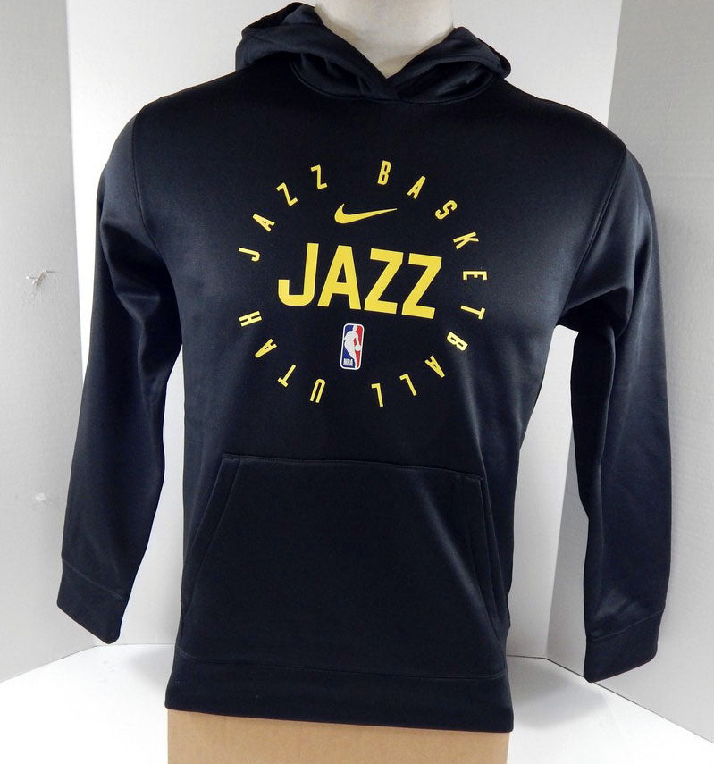 2024-25 Youth Utah Jazz Authentic Black Hoodie Sweatshirt Nike NWT L 67S