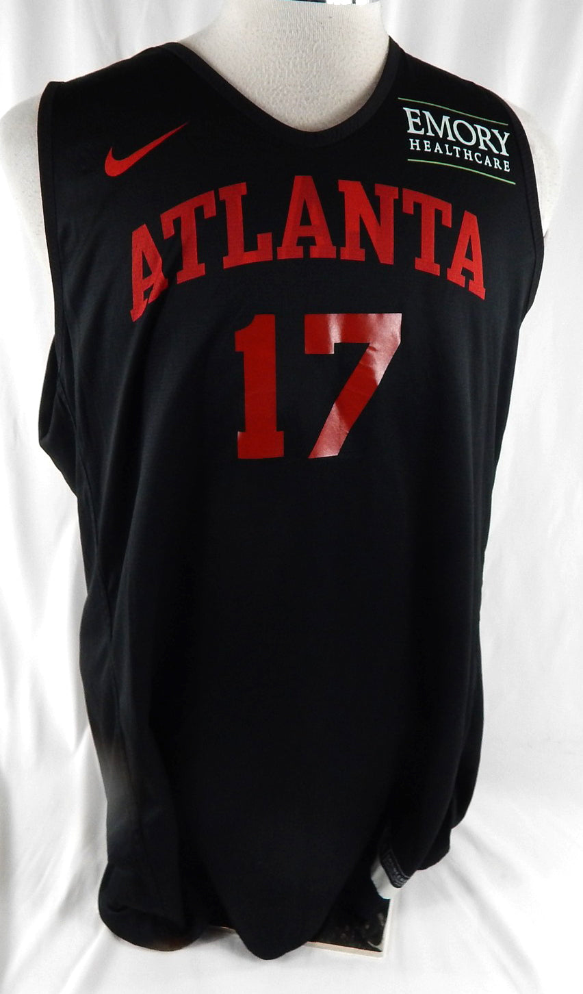2025-26 Atlanta Hawks Onyeka Okongwu #17 Game Used Black Practice Jersey XL 040