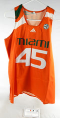 Miami Hurricanes #45 Game Issued Orange Jersey Basketball M 895