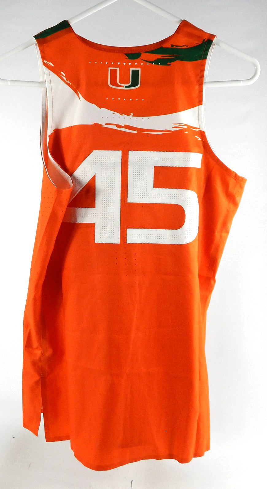 Miami Hurricanes #45 Game Issued Orange Jersey Basketball M 895 Pic2