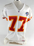 1994 Kansas City Chiefs #77 Game Issued White Jersey 75th Anniversary Patch 48 6