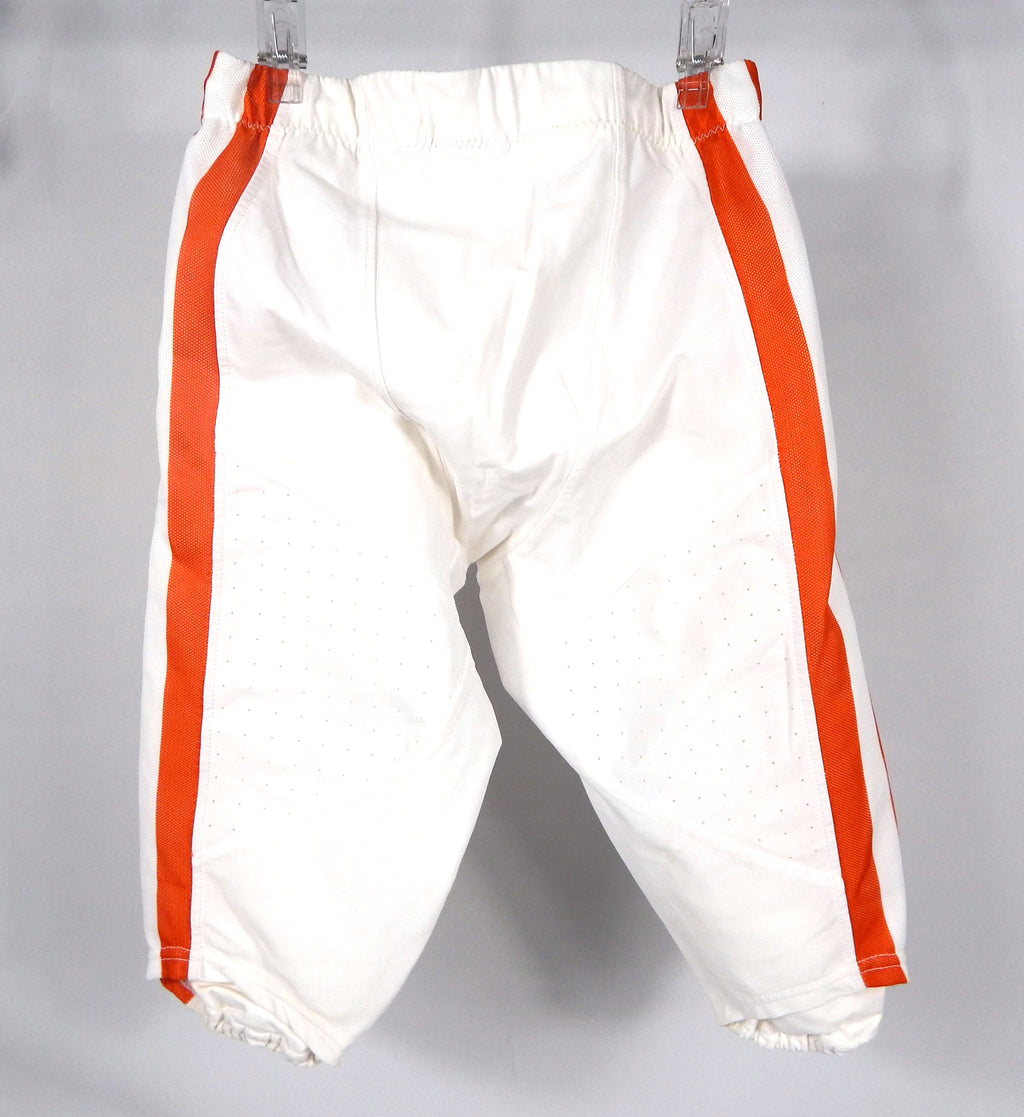 2016-18 Clemson Tigers Game Issued Pos Used White Pants Purple Nike 32 032S Pic2