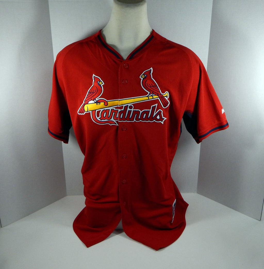 2015 St. Louis Cardinals Sam Tuivailala #64 Game Issued Ps Used Red Jersey ST BP Pic2
