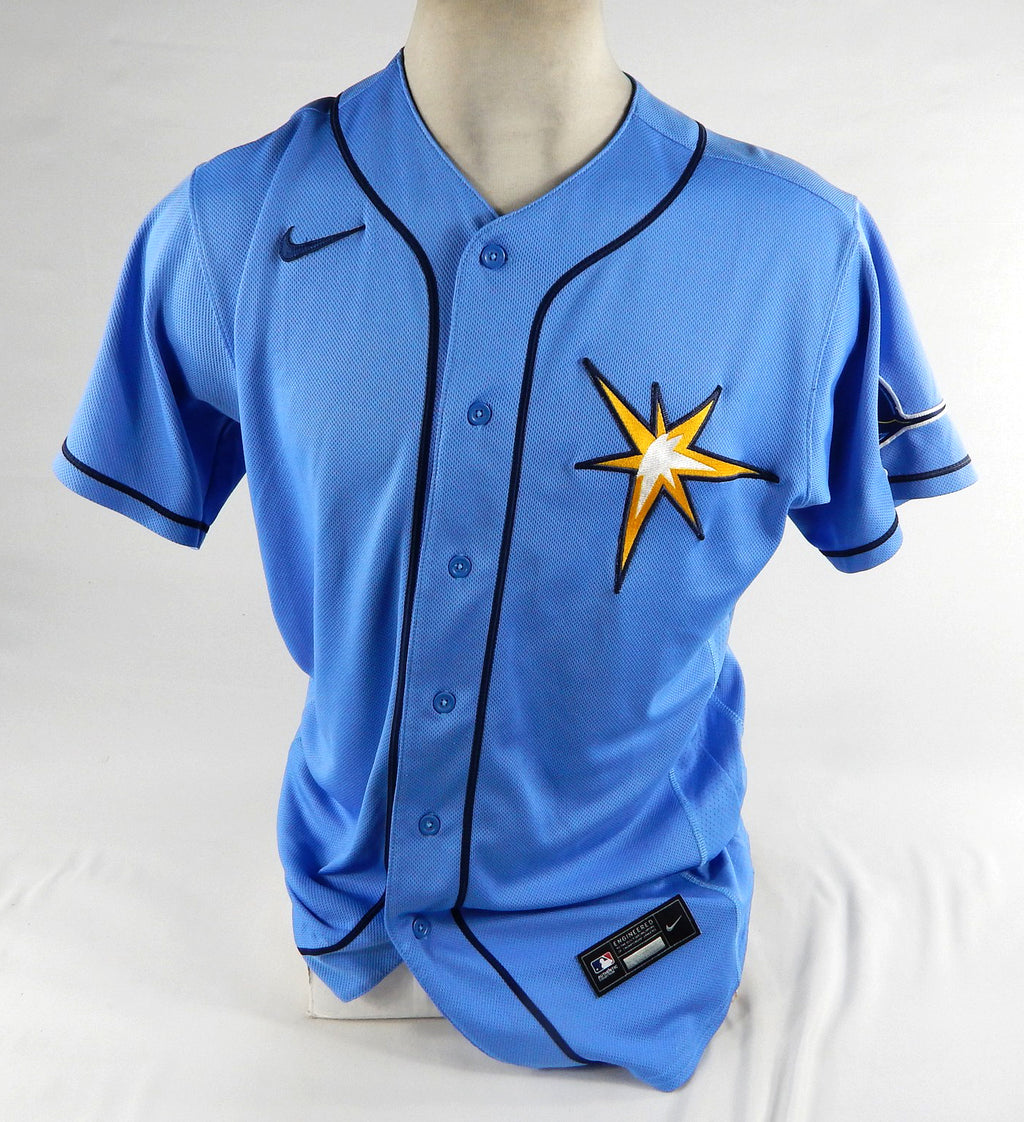 Tampa Bay Rays Michael Berglund #19 Game Used Blue Jersey BP ST DP72410 Pic2