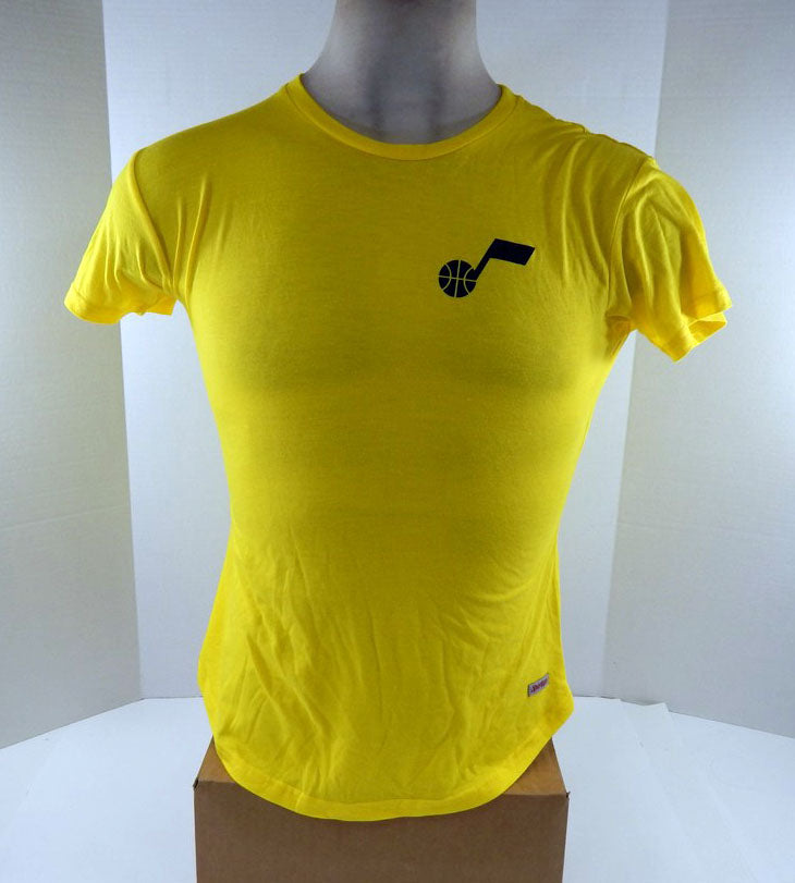 Ladies Utah Jazz Authentic Yellow Shirt Sportiqe NWT M 64S