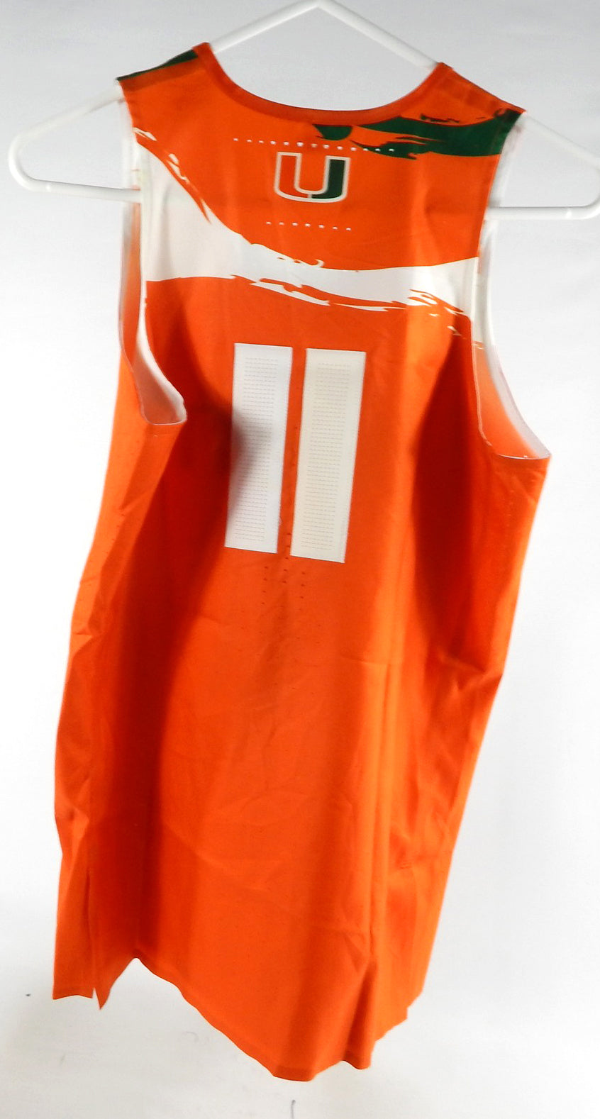 Miami Hurricanes #11 Game Issued Orange Jersey Basketball M 896 Pic2