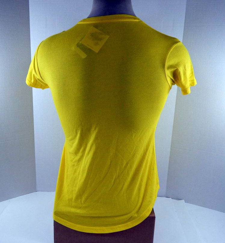 Ladies Utah Jazz Authentic Yellow Shirt Sportiqe NWT M 64S Pic2
