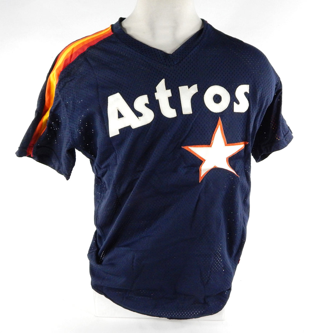1990s Houston Astros #70 Game Used Blue Jersey BP ST NP Rem 42 DP69282