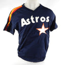 1990s Houston Astros #70 Game Used Blue Jersey BP ST NP Rem 42 DP69282