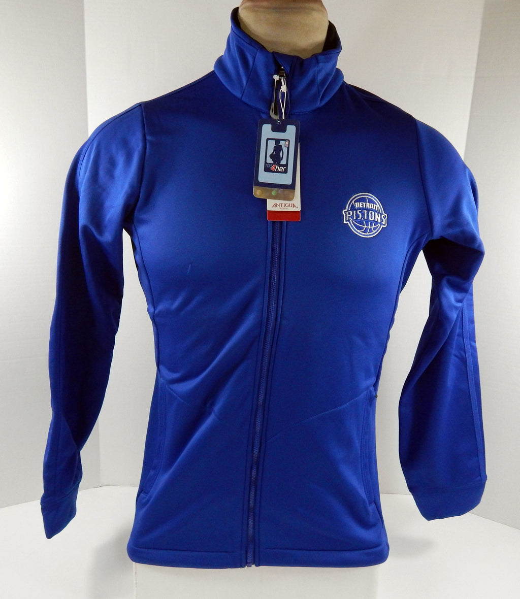 2015-16 Womens Detroit Pistons Auth Blue Golf Style Jacket Antigua NWT M 19S