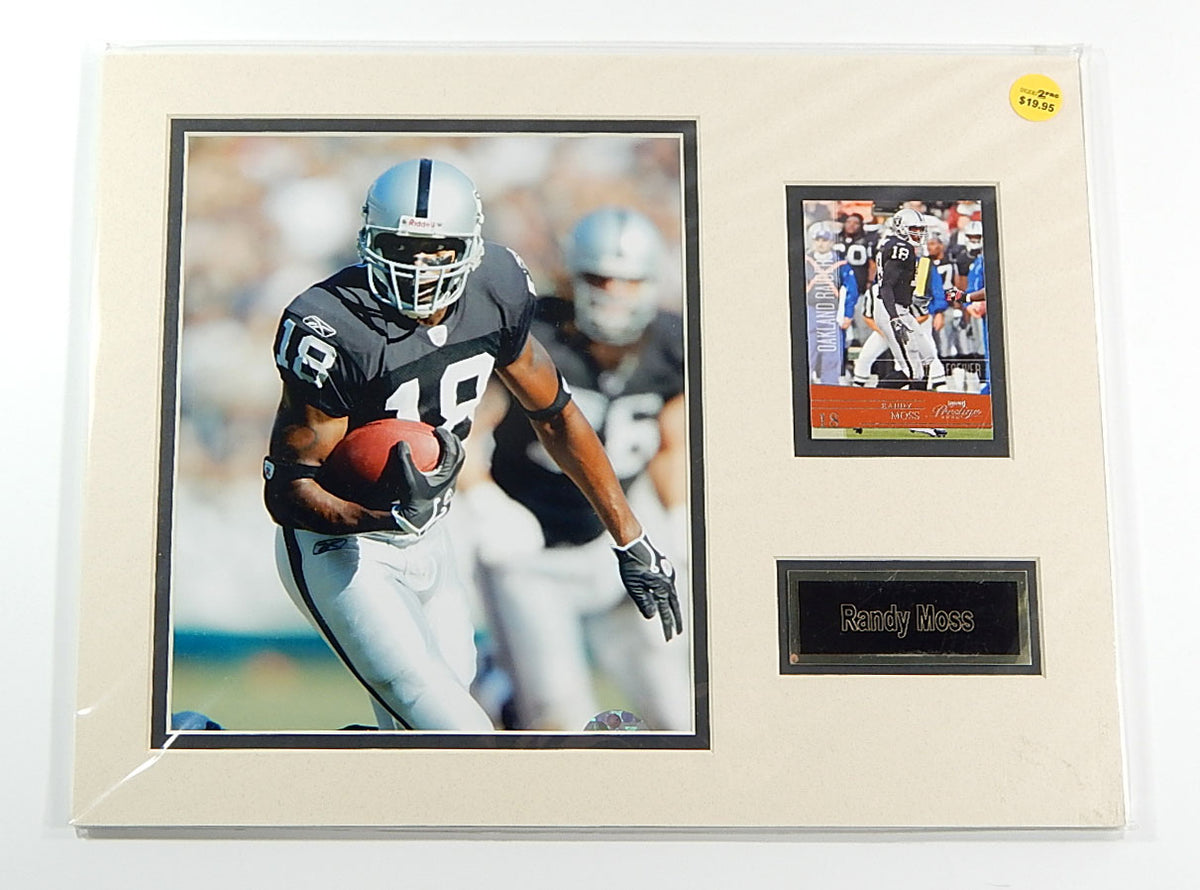 Randy Moss Raiders Matted Photo Card & Name Plate 11x14 Ideal For Framing