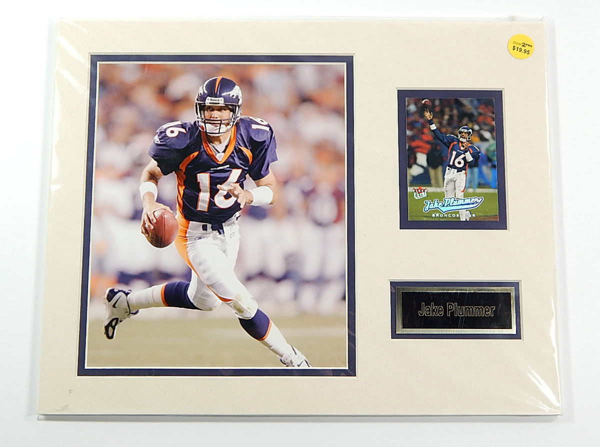Jake Plummer Broncos Matted Photo Card & Name Plate 11x14 Ideal For Framing