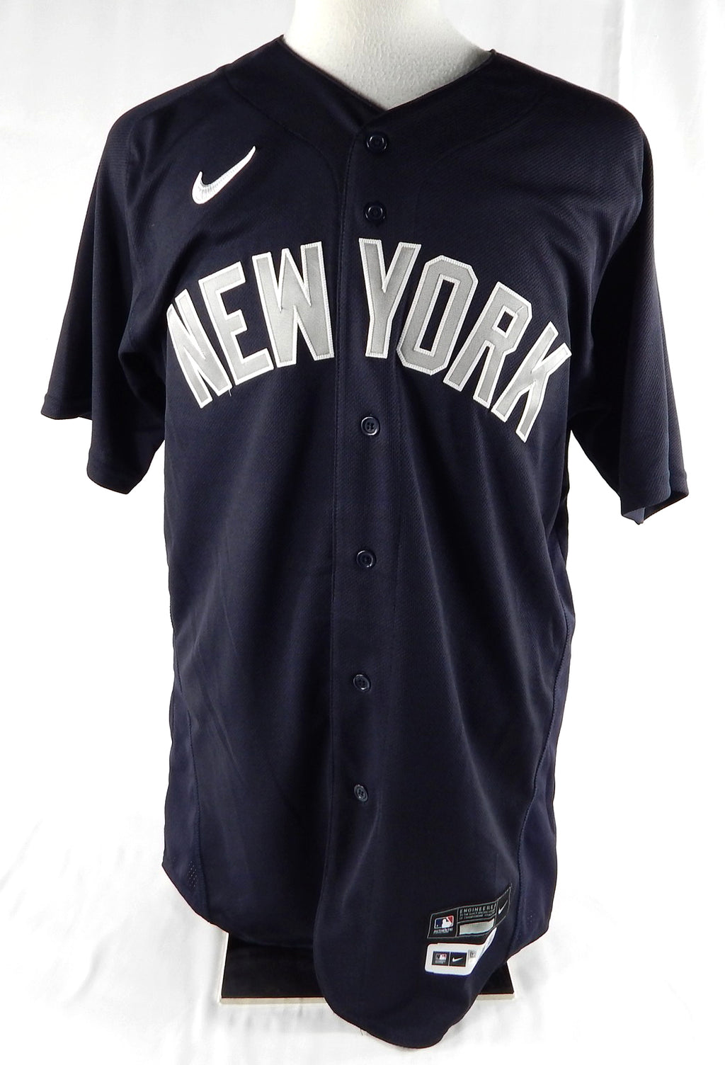 2022 New York Yankees Lucas Letge #64 Game Issued Pos Used Navy Jersey BP ST 2