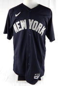 2022 New York Yankees Lucas Letge #64 Game Issued Pos Used Navy Jersey BP ST 2