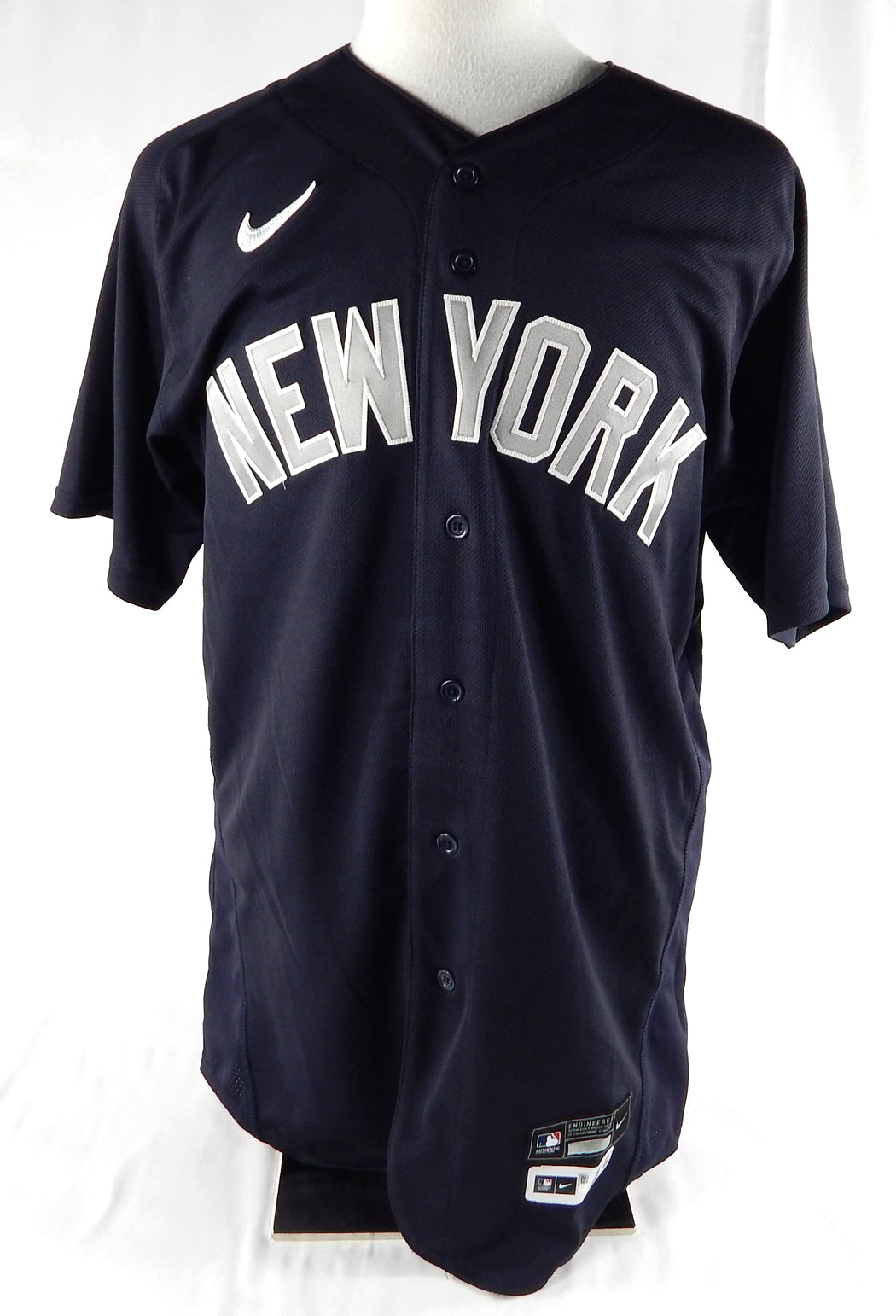 2022 New York Yankees Lucas Letge #64 Game Issued Pos Used Navy Jersey BP ST 2